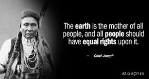 a quote from Chief Joseph about Mother Earth's teachings