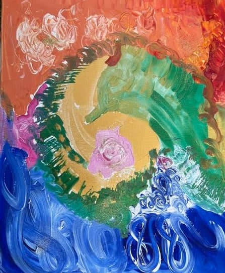 Student star-code painting